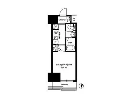 パークアクシス丸の内(1K/11階)の間取り写真