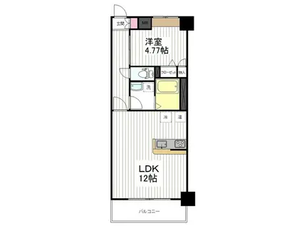セントフィールド壱番館(1LDK/5階)の間取り写真
