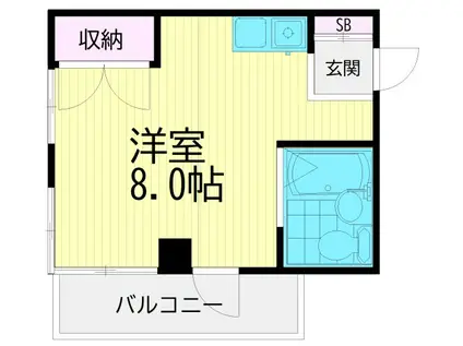 メゾントキワ(ワンルーム/3階)の間取り写真