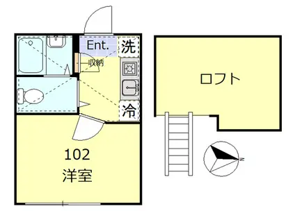 アジュール中野(1K/1階)の間取り写真