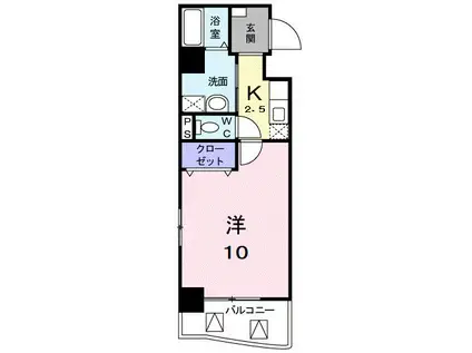 ブリアンオーブ(1K/2階)の間取り写真