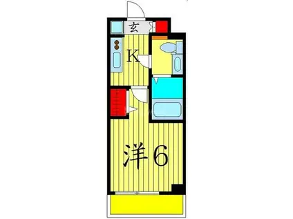 AZEST青砥II(1K/14階)の間取り写真
