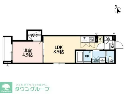 ROBOT HOME新八柱II(1LDK/3階)の間取り写真