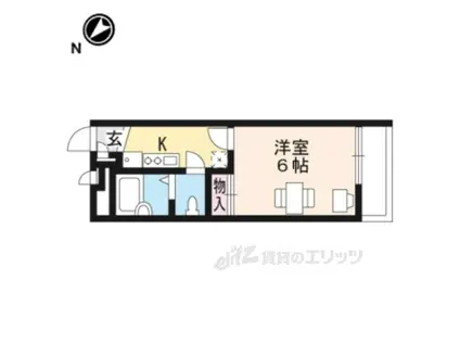 レオパレスグランヴィア東草津Ⅱ(1K/2階)の間取り写真