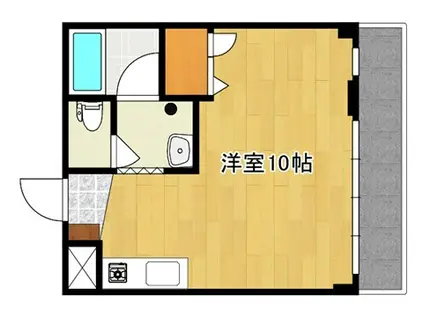 ハイツエタニティ(ワンルーム/2階)の間取り写真