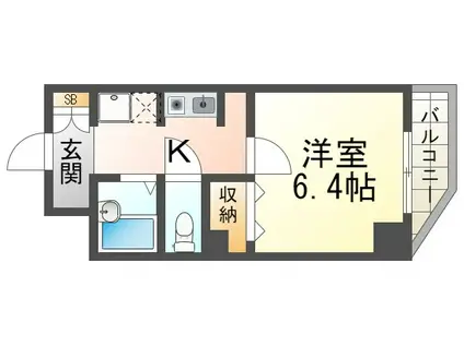 ユニテック大島(1K/3階)の間取り写真