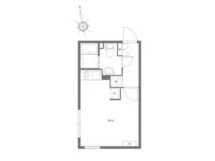 アレーロ西早稲田(1K/3階)の間取り写真