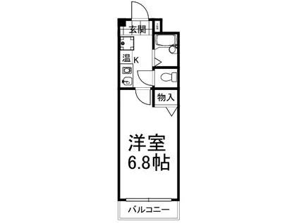 アーバンヨシダII(1K/3階)の間取り写真