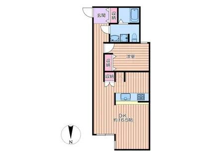 BRILLANTE PAWS 舎人(1LDK/1階)の間取り写真