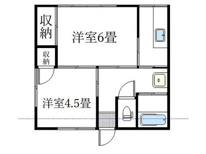 松永アパート(2K/2階)の間取り写真