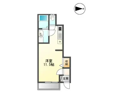 メゾンみずほ(ワンルーム/1階)の間取り写真