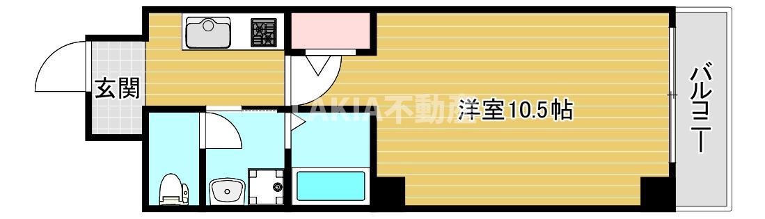 ヴィラナリー関目(1K/3階)の間取り写真