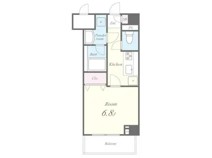 フェリシテ オ ヴィラージュ(1K/4階)の間取り写真