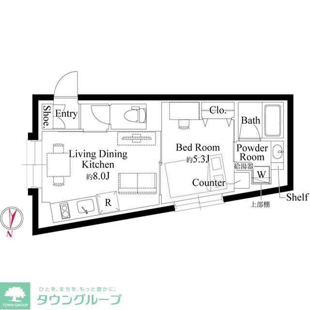 EDIT阿佐ケ谷(1LDK/4階)の間取り写真