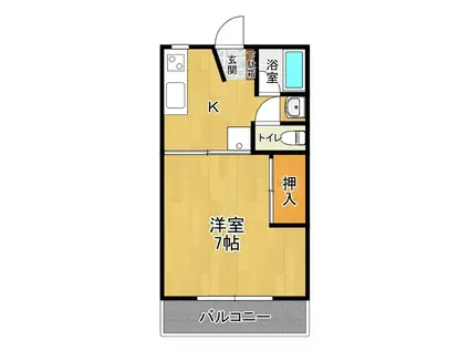 ダイカツマンション(1K/3階)の間取り写真