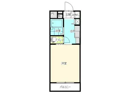 シティーハイムM(1K/2階)の間取り写真