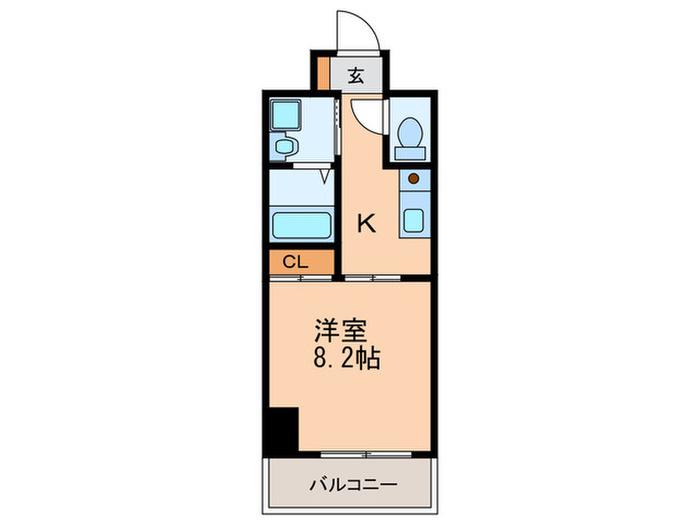 ドゥーエ本庄(1K/10階)の間取り写真
