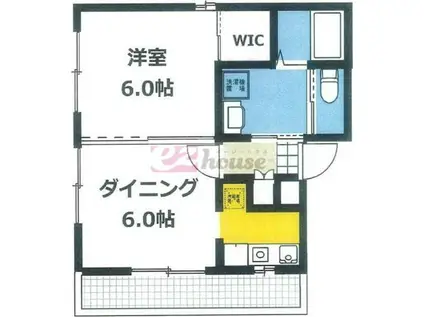 サンクレスト鷺宮(1DK/1階)の間取り写真