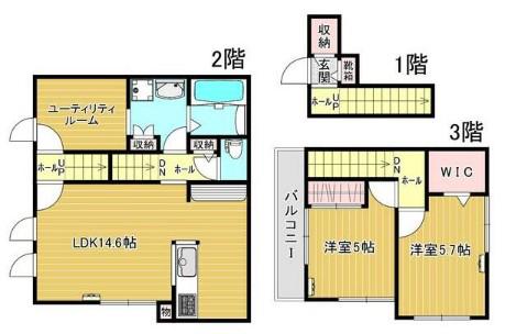 ラディーチェ目黒緑が丘(2SLDK/1階)の間取り写真