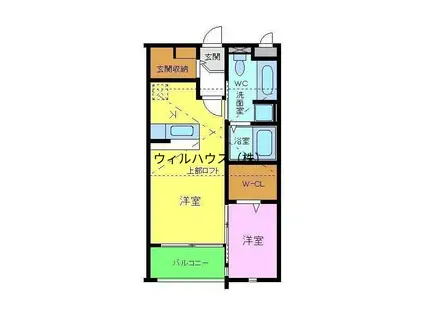 南海泉北線 深井駅 徒歩20分 2階建 築16年(1LDK/1階)の間取り写真