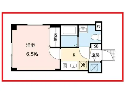 ビーカーサ東日暮里(1K/1階)の間取り写真