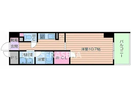 グラート西田辺(1K/5階)の間取り写真