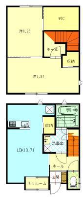 EPISODE VI(2LDK/1階)の間取り写真