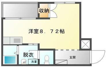 プレサスYTM(ワンルーム/3階)の間取り写真
