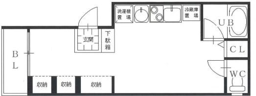 ルミネコート東町(ワンルーム/2階)の間取り写真