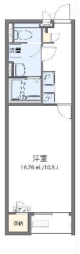 クレイノサンセーズ(1K/2階)の間取り写真