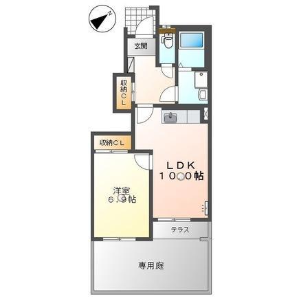 パストラル・結(1LDK/1階)の間取り写真