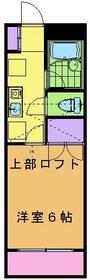 アプリコットハイムB(1K/2階)の間取り写真