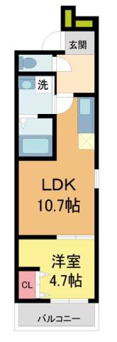 フジパレス西宮春風公園II番館(1LDK/2階)の間取り写真