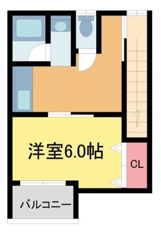 サンフォード上ヶ原(1K/2階)の間取り写真