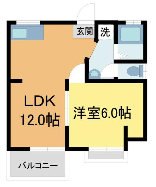 JMIハイツ(2DK/2階)の間取り写真