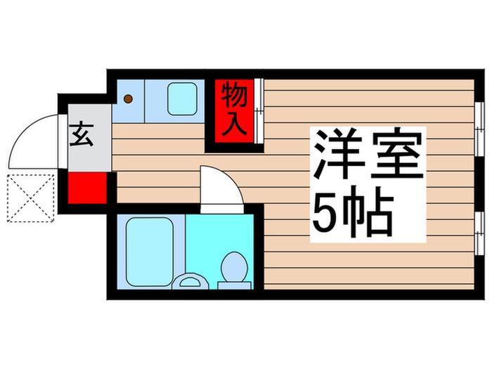 SRコーポ(ワンルーム/2階)の間取り写真