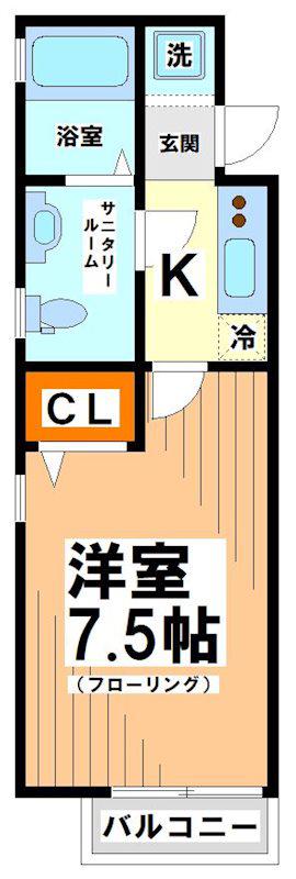 メゾン和泉(1K/1階)の間取り写真