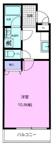 キーウィ荘(1K/2階)の間取り写真