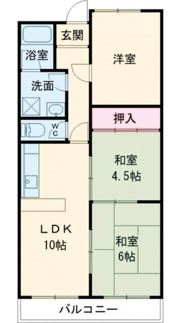 センチュリー宮町(3LDK/3階)の間取り写真
