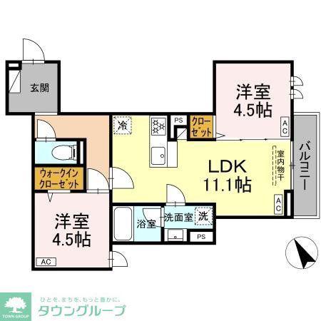 セレスティア桜上水(2LDK/3階)の間取り写真