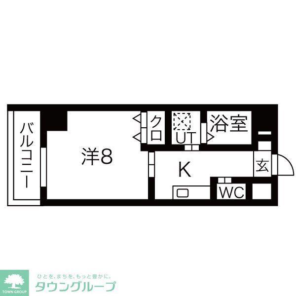 BERG IZUMI(1K/6階)の間取り写真