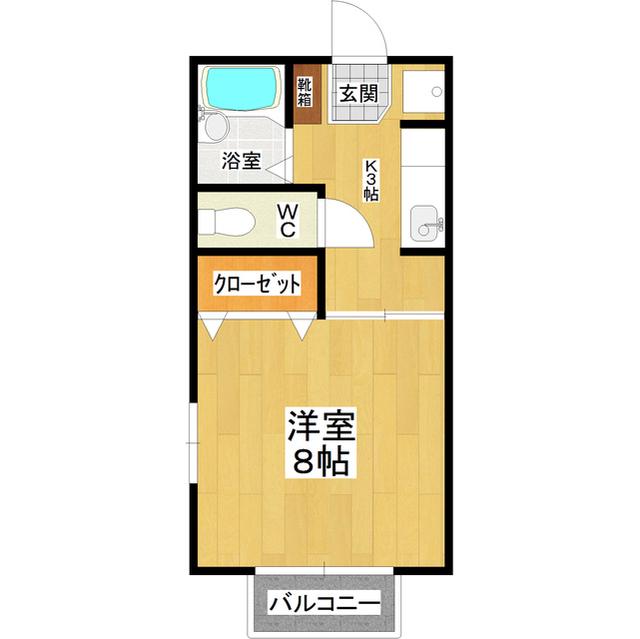 コーポアネシス(1K/1階)の間取り写真