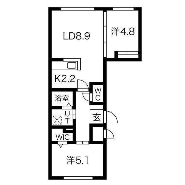 MAISON DE A(2LDK/2階)の間取り写真
