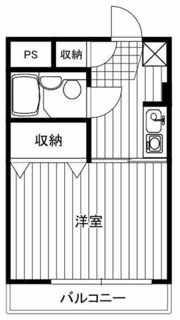 第3八弘ビル(1K/3階)の間取り写真