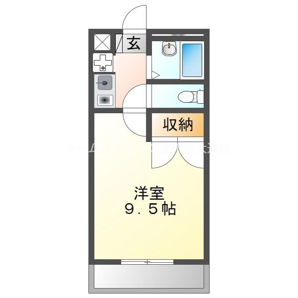 MORRIS(1K/1階)の間取り写真