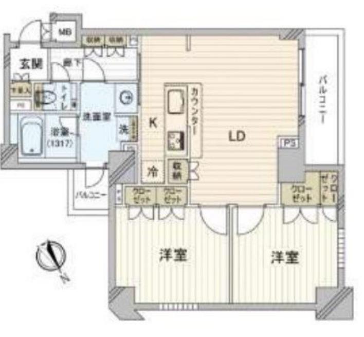 ルーブル赤羽西(2LDK/2階)の間取り写真