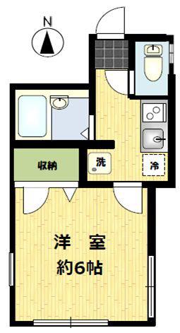 サンライズ中目黒(1K/2階)の間取り写真