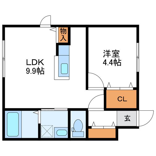 FROM PREMIERE フロムプレミア(1LDK/2階)の間取り写真