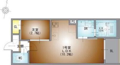 REGALEST堀田(1LDK/3階)の間取り写真