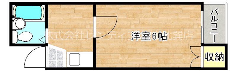 レクサス新今里(1K/8階)の間取り写真